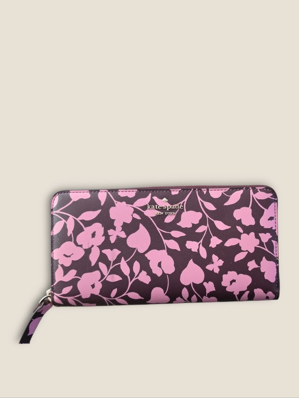 kate spade Pink Floral Zip-Around Wallet